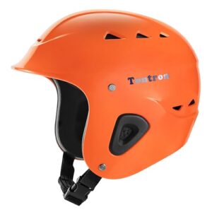 Tontron Sailonger Weißwasserhelm für Erwachsene, Vollschnitt, Kajak-, Rafting-, Paddel-, Wassersport-Helm (glänzendes Orange, Größe S)