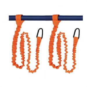 Naisfei 2 Stück Kajak Sicherheit Paddelleine, elastische Paddel-Sicherungsleine mit Karabinerhaken für Kanu, Surfbrett und Angelrute