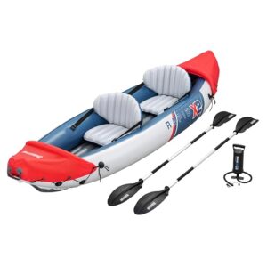 Hydro Force Kajak-Set Rapid X2 von Bestway, 2 Personen, 220 kg Belastbarkeit, Inflata-Shield Material, 3 Luftkammern, Paddel und Pumpenbeutel enthalten, TÜV SÜD GS-Zertifiziert