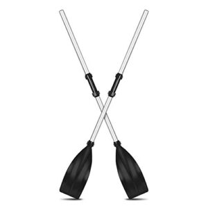 Abnehmbare Doppelpaddel aus Aluminiumlegierung für Schlauchboot, Kanu und Ruderboot - Ejoyous 2 Stück Kajak Paddel mit Gerippten Blättern