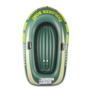 Inflatable Boot, Schlauchboot für Einzelpersonen, Aufblasbar, PVC, ideal für Wassersportarten wie Fischen, Kajakfahren, Treideln und Schwimmen