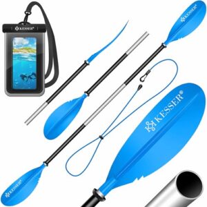 KESSER Paddle Doppelpaddel, 4-teilig aus Aluminium, perfekt für Schlauchboot und Stand Up Paddling Board, inkl. Sicherheitsschnur und Hülle