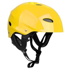 Sicherheits-Helm für Wassersport, 11 Atemlühre, kinnpolsterter Schultergurt und Klett-Schnalle, geeignet für Kajakfahren, Kanufahren, Paddleboarding, Bootfahren und Surfen