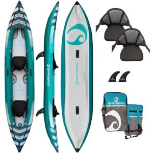 Spinera Hybris Kajak für 1, 2, 3 oder 4 Personen - voll aufblasbar, robustes SpinTex Material und Drop Stitch Boden, stabil und leicht, perfektes Allround und Freizeit Kayak