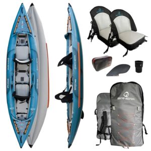 Aufblasbares 2-Sitzer-Kayak mit SpinTex-Material und Air Cushion Technologie