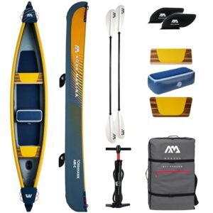 Campsup Aqua Marina Kajak, aufblasbares 3-Personen-Kajak mit Drop-Stitch-Konstruktion und Zubehörteilen für Flüsse, Seen und Seen