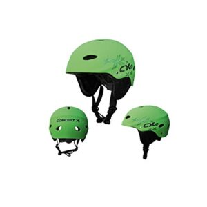 Concept X Helm CX Pro Grün, Wassersporthelm mit Sicherheitsfunktionen und bester Schutzleistung für Wasseraktivitäten wie Schwimmen, Surfen oder Tauchen.