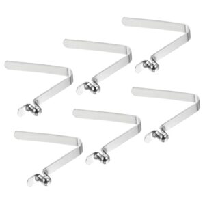 PATIKIL 6,4x5mm Kajak Paddel Clips, 6er Pack Zeltstangen Clips aus Stahl, V-förmige Einzelpin-Druckknopf-Federclips für Camping und Kajakfahren