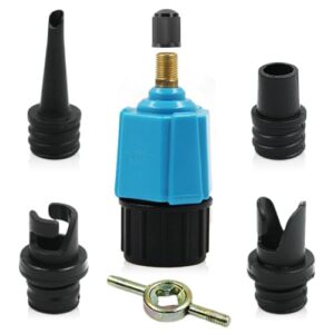 Aufblasbarer SUP Pumpenadapter mit 4 Gasdüsen, universelles Zubehör für Schlauchboote, Kajaks und Paddle Boards