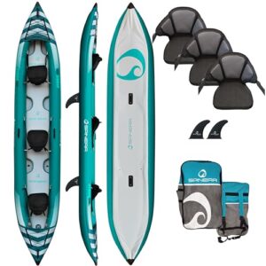 Spinera Hybris Kajak, voll aufblasbares Kayak für 1-4 Personen mit robustem SpinTex Material und Drop Stitch Boden, stabil und leicht