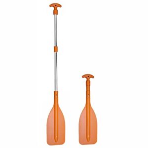 Verstellbares Aluminium-Teleskop-Paddel von Oceansouth, Länge 600 mm bis 1200 mm, Sicherheitsorange