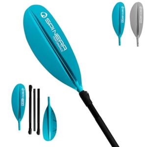 Ergonomisches Kajak-Paddel aus Fiberglas für Touring und Freizeit, 240cm lang, 5-teilig und verstellbar, mit PP+40% FG-Blatt für optimale Wasserlage