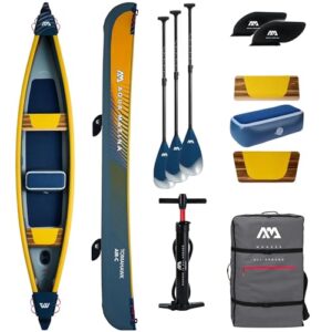 Aufblasbares Kajak für 3 Personen von Campsup Aqua Marina mit Drop Stitch Technologie und CP-1 Luftkammern