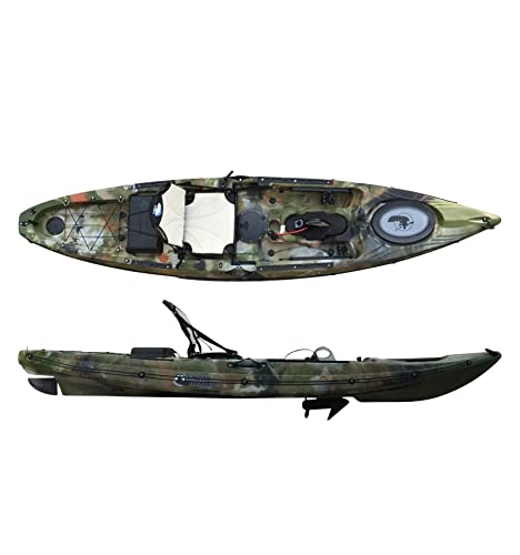 Galaxy Wahoo S Angelkajak mit Avanti Pedalantrieb Propellerantrieb Fishing Kayak, Farbe Galaxy Kayaks::(J) Jungle, hochwertiger Angelkajak für die Jagd auf große Fische, robust und wasserdicht, lautloses Angeln möglich