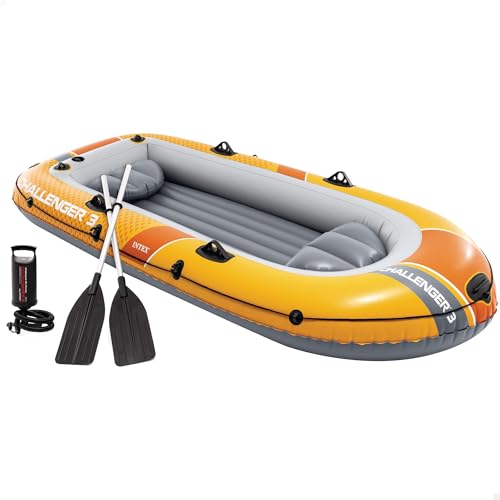 Inflatable Boot Intex Challenger 3, geliefert mit zwei Paddeln und Handpumpe