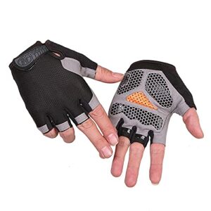 Unisex-Halbfinger-Handschuhe für Kanufahren, Windsurfen, Kiteboarding, Segeln - schwarze Handschuhe mit verstellbarem Handgelenk und belüfteten Kunsthandflächen