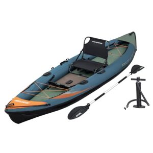 Bestway Hydro Force Kajak-Set, Aufblasbares Angelkajak für 1 Person, Schlauchkajak Komplettset mit Anglersitz, Paddel & Pumpe