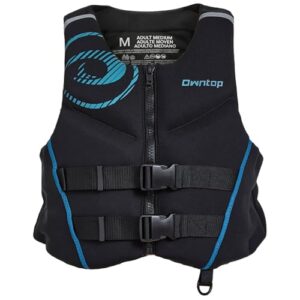 Leichte Neopren-Auftriebsweste für Erwachsene, Faltbarer Auftrieb mit Doppel-Sicherheitsgurten, Ideal für Bootssport, Kajakfahren, Angeln und Paddeln