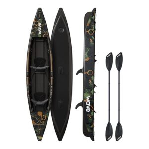 Aufblasbares Kajak mit Hartschale und Drop Stitch - Komplettset für 2 Personen - ideal für Seen, Flüsse und ruhige Küstengewässer