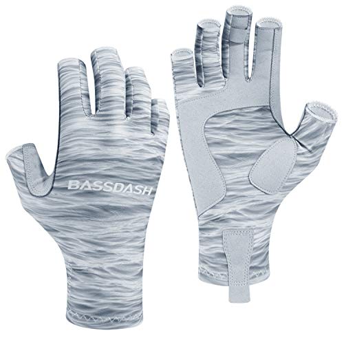 Bassdash ALTIMATE UPF 50+ Damen Angeln Handschuhe UV Sonnenschutz Fingerlose für Kajakfahren Paddeln Wandern Radfahren Fahren Training