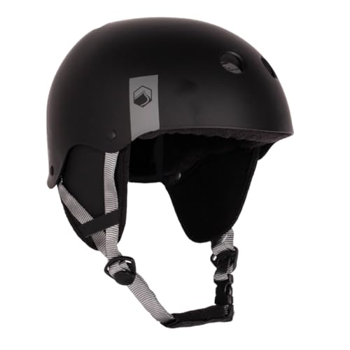 Schutz für Kopf bei Wasser- und Freizeitsport, hochwertiger Helm mit Blackout-Look und präzisen Anpassungsmöglichkeiten