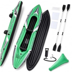 GoPlus aufblasbares Schlauchboot für 2 Personen mit 2 Rudern und Handpumpe