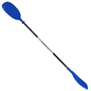 Oceansouth Asymmetrisches Kajakpaddel mit Teilbarem Schaft - 2170 mm, Blau, 3-Fach Blattverstellung, Glasfaserverstärkte Polypropylen-Blätter, Ø29 mm Aluminiumschaft