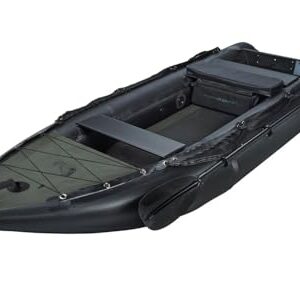 Savage Gear E-Rider 330 Carbon Optix Angelkajak, stabiles und leichtes Schlauchboot für Angler