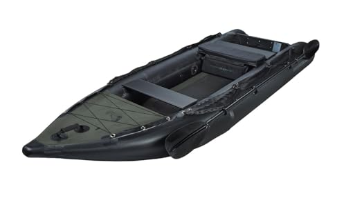 Savage Gear E-Rider 330 Carbon Optix Angelkajak, stabiles und leichtes Schlauchboot für Angler