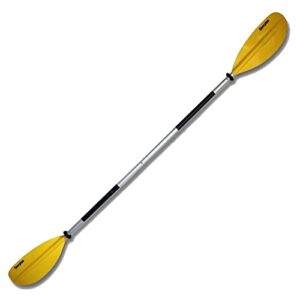 Sevylor Alu-Doppelpaddel K-Compact, schwarz/grau/gelb (230 x 18 cm) - Hochwertiges und robustes Paddel für Ausflüge auf dem Wasser