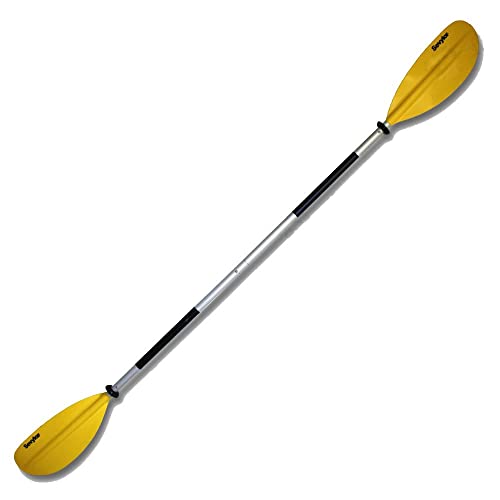 Sevylor Alu-Doppelpaddel K-Compact, schwarz/grau/gelb (230 x 18 cm) - Hochwertiges und robustes Paddel für Ausflüge auf dem Wasser