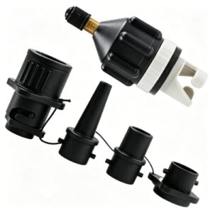 Sup Ventil Adapter, Aufblasbarer Adapter mit 4 Stück Gasdüse für Kompressor, Luftpumpe und Paddelboard, ideal für Wasserfahrzeuge wie Schlauchboote und Kajaks.